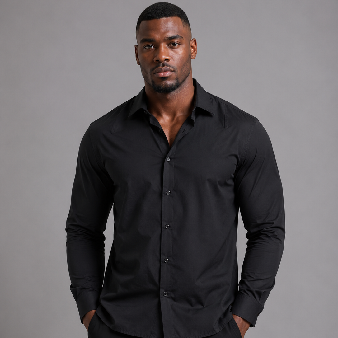 Evren Men's Polyester Dress Shirt