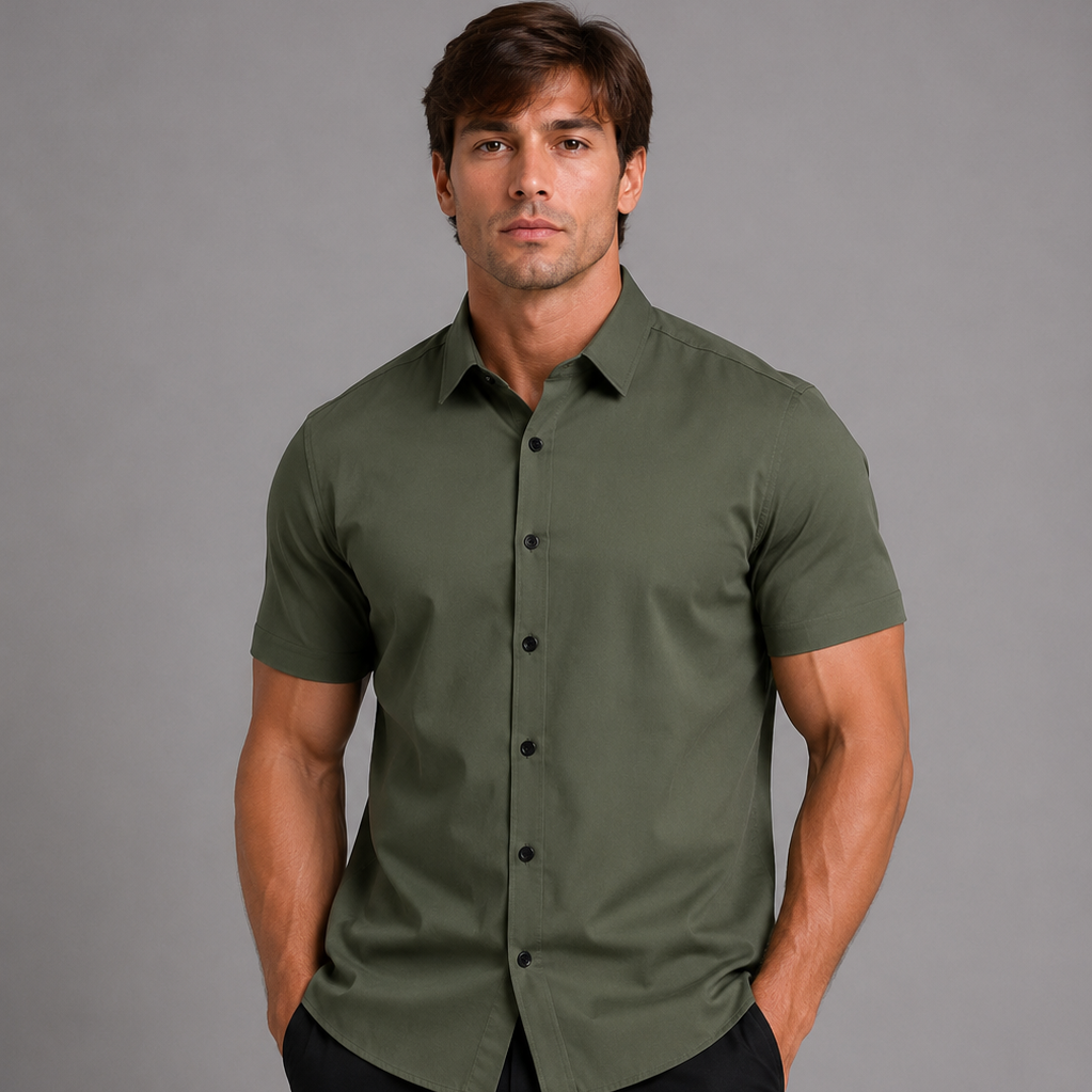 Voss Men's Polyester Dress Shirt