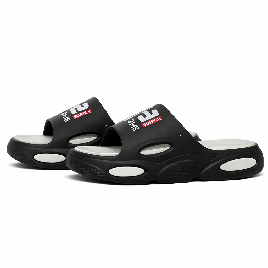 Bloc - Thick-Sole EVA Slide with Patchwork Detail