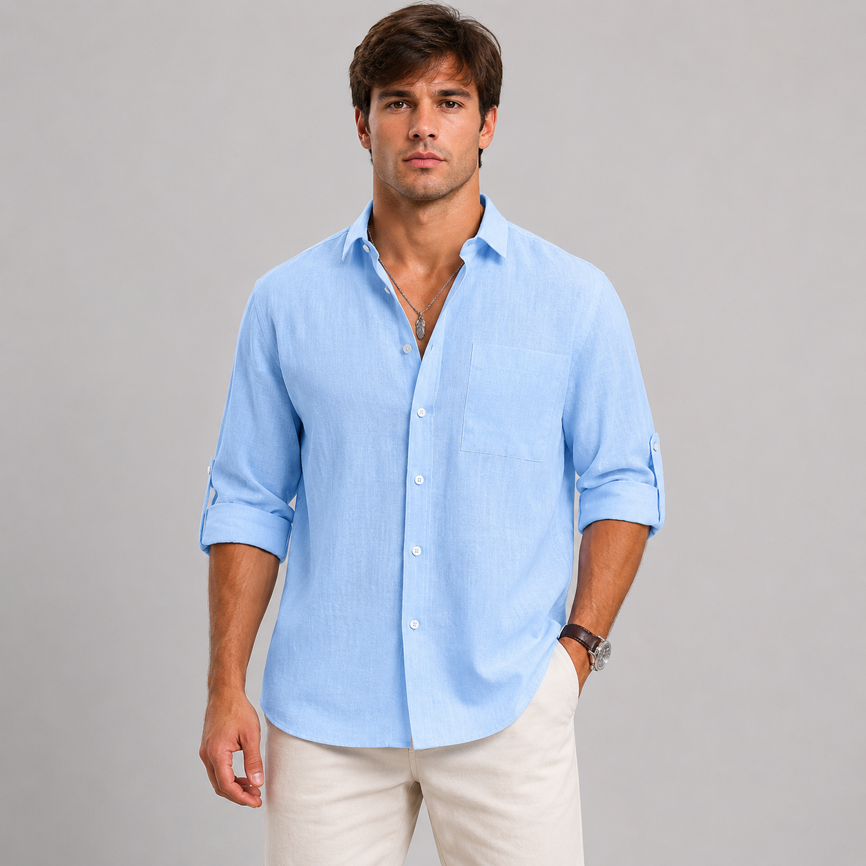 Callen Men's Cotton Linen Shirt