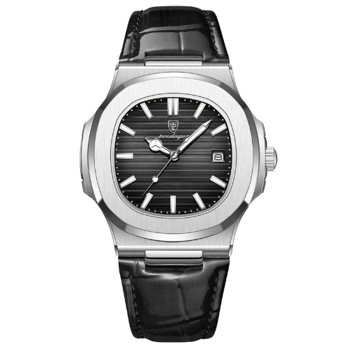 Caelum Men's Watch, Waterproof, Leather Strap