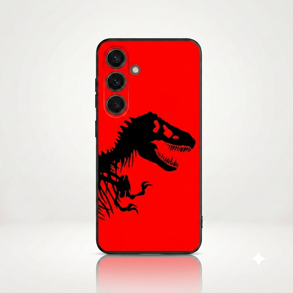 Capa Jurassic Park pra Samsung, TPU Silicone Anti-Queda