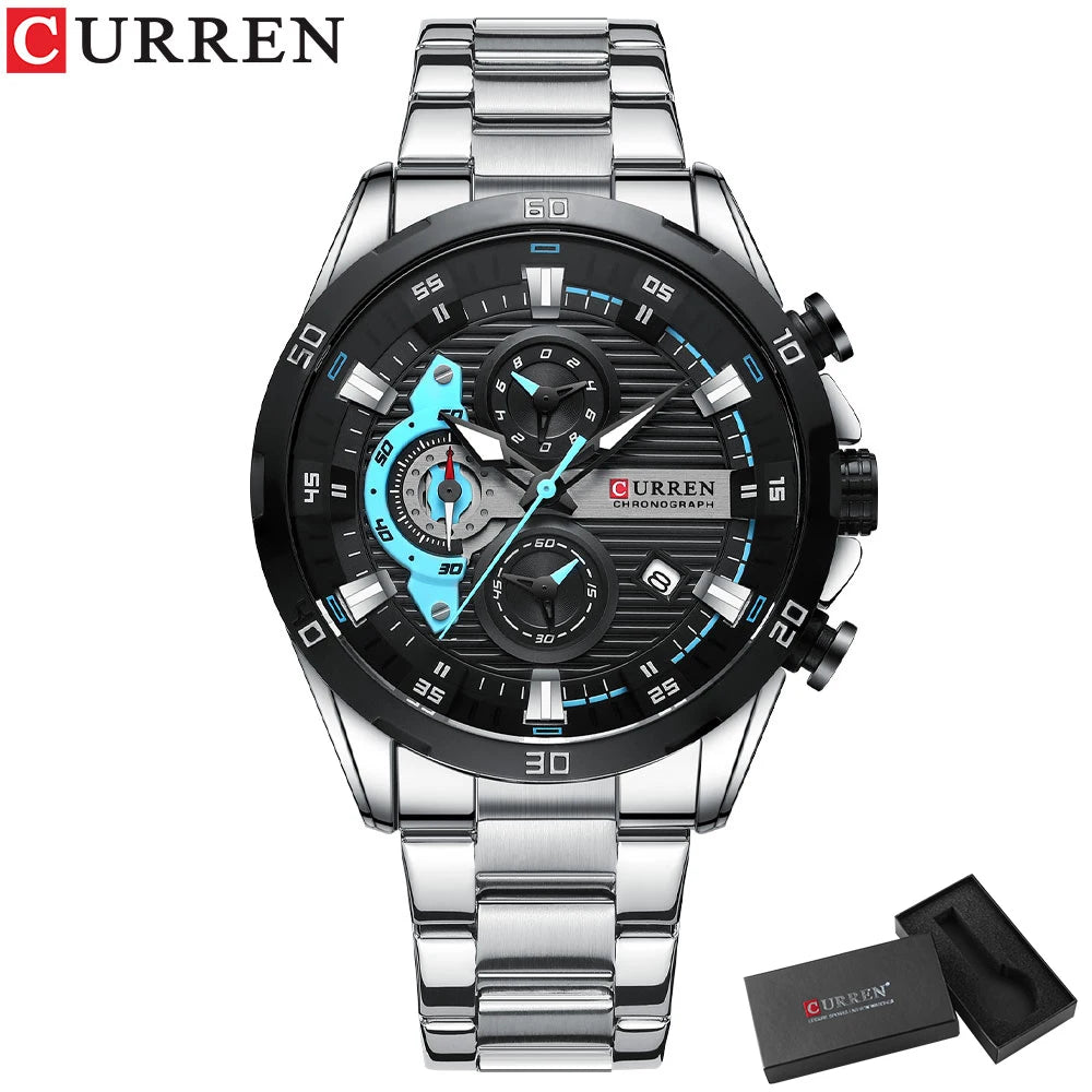 Chronos, Luminous Chronograph Steel Timepiece