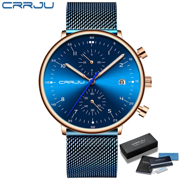 Precision Men's Watch - Japanese Movement Chronograph 1/10 Second