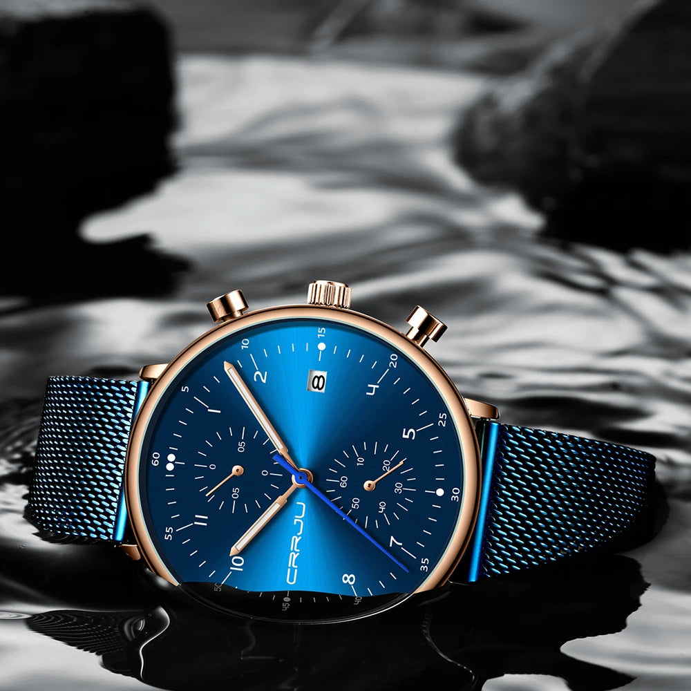 Precision Men's Watch - Japanese Movement Chronograph 1/10 Second