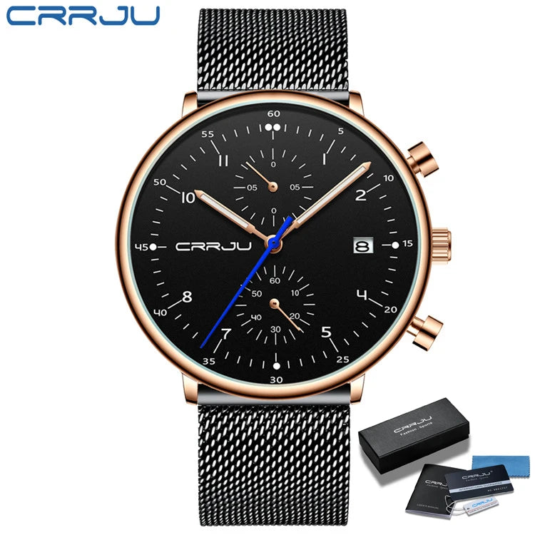 Precision Men's Watch - Japanese Movement Chronograph 1/10 Second