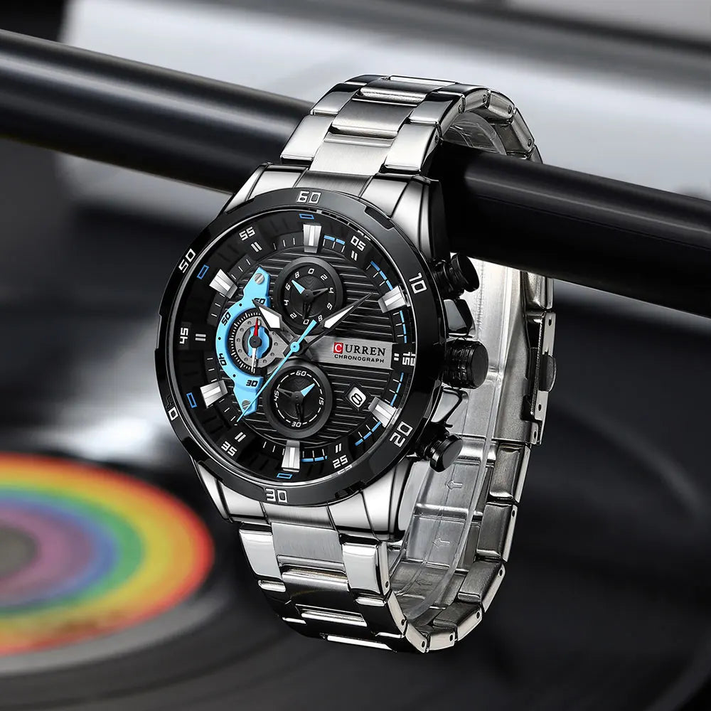 Chronos, Luminous Chronograph Steel Timepiece