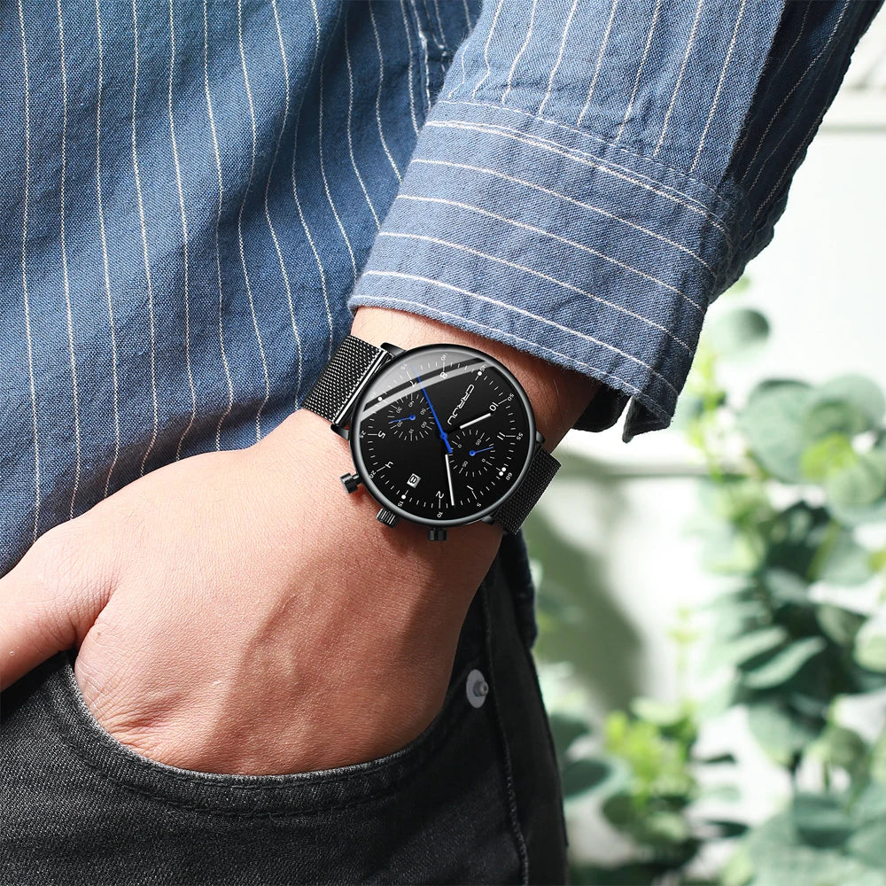 Precision Men's Watch - Japanese Movement Chronograph 1/10 Second