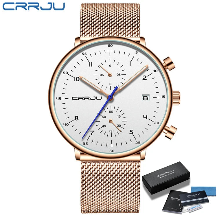 Precision Men's Watch - Japanese Movement Chronograph 1/10 Second