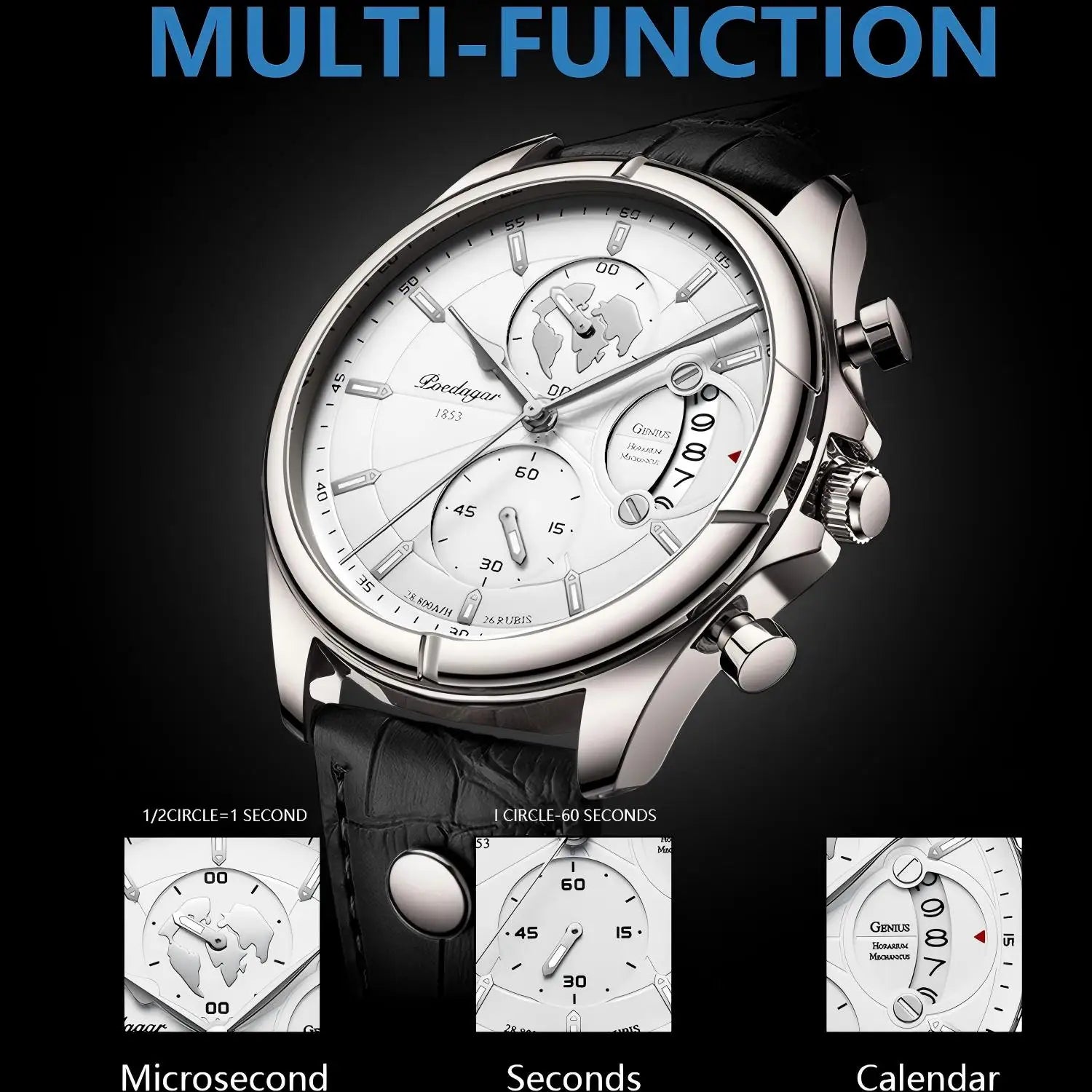 Heritage Men's Watch – World Map Dial Explorer Classic Edition