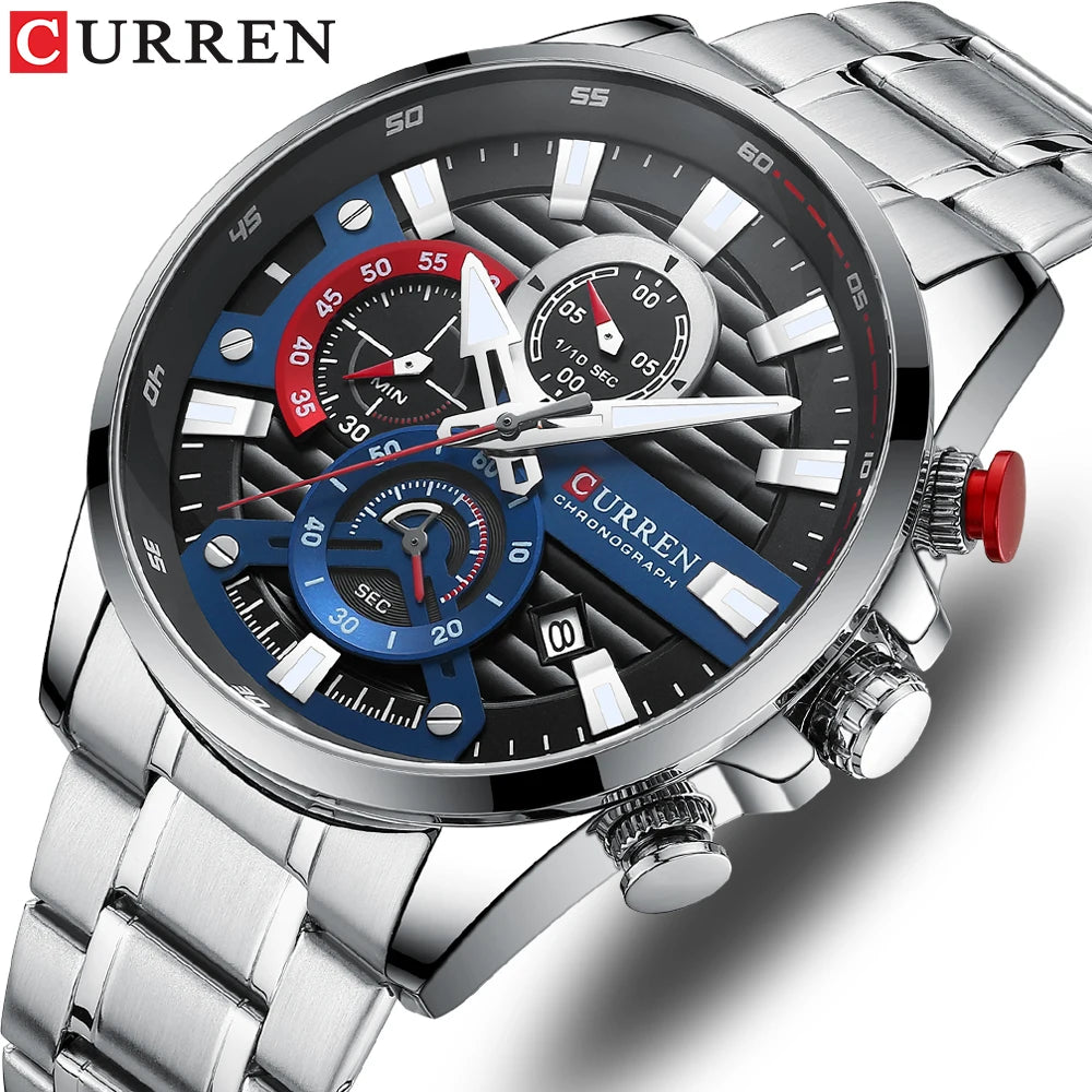 Epic, Minimalist Chronograph Steel Timepiece