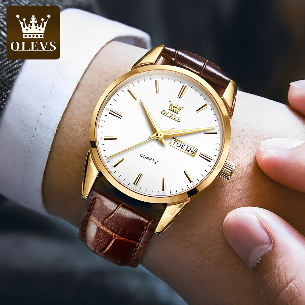 Tempus - Ultra-Slim 9mm Roman Numeral Watch & Leather Strap