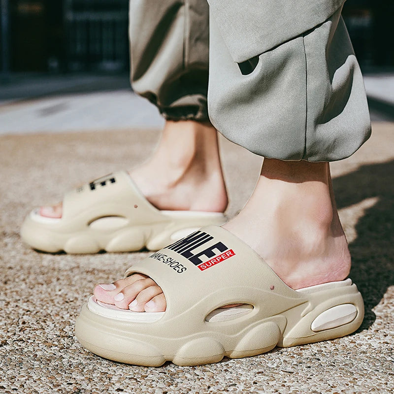 Bloc - Thick-Sole EVA Slide with Patchwork Detail