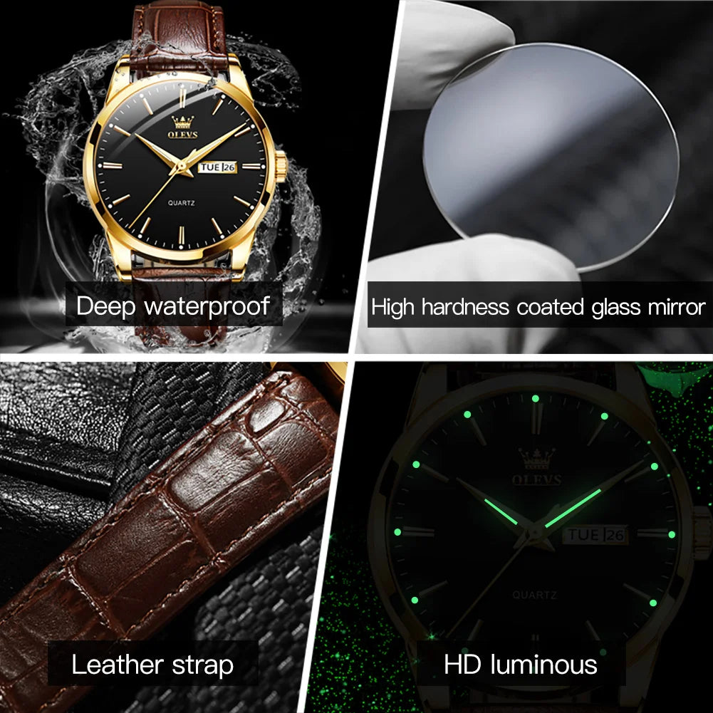 Tempus - Ultra-Slim 9mm Roman Numeral Watch & Leather Strap