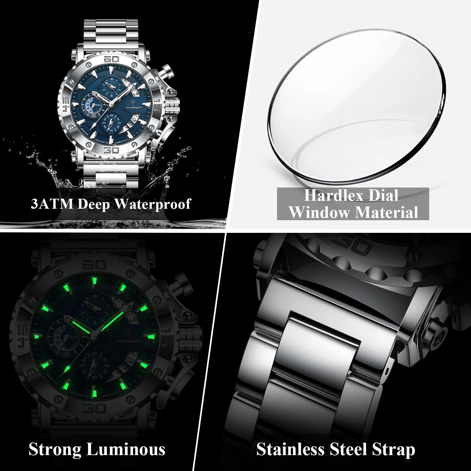 Sovereign Men's Watch, Stainless Steel Chronograph
