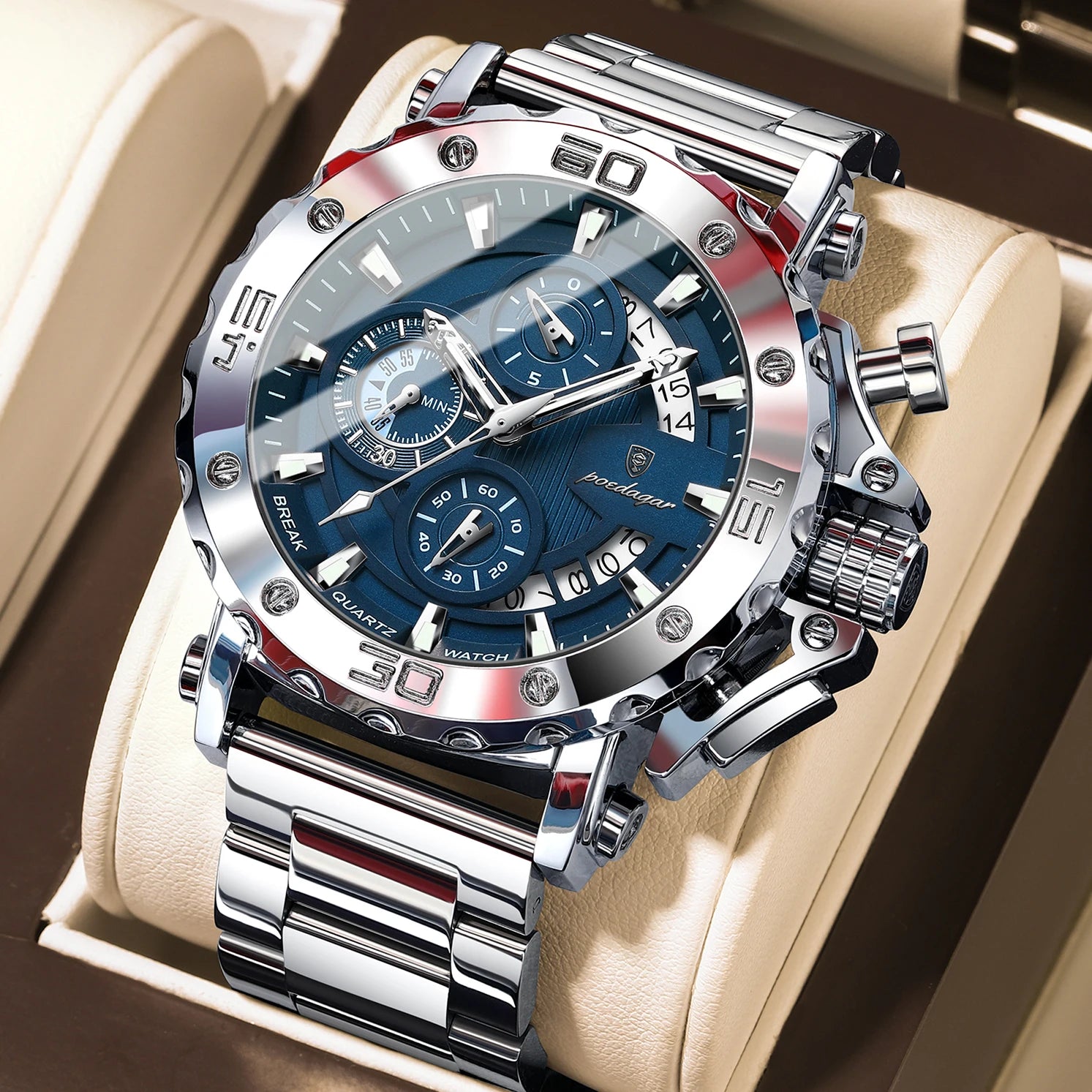 Sovereign Men's Watch, Stainless Steel Chronograph