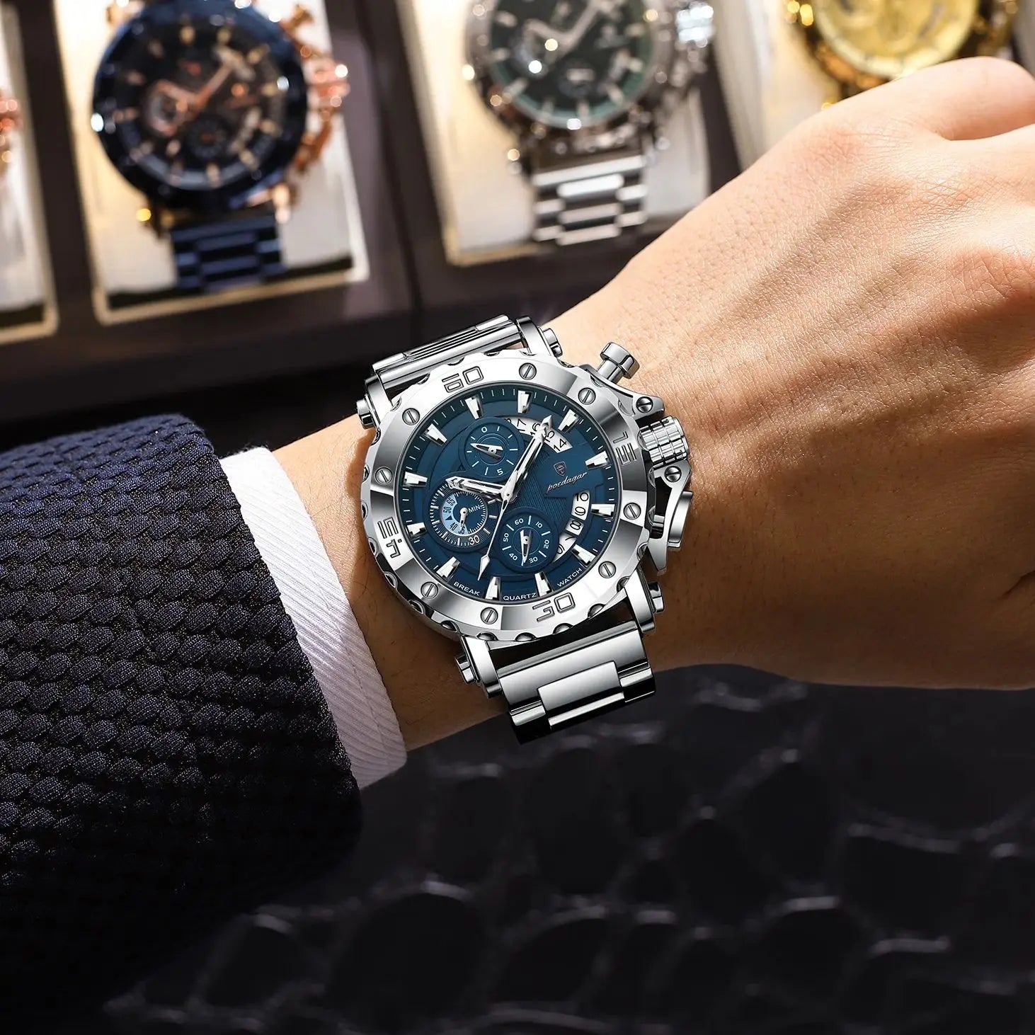 Sovereign Men's Watch, Stainless Steel Chronograph