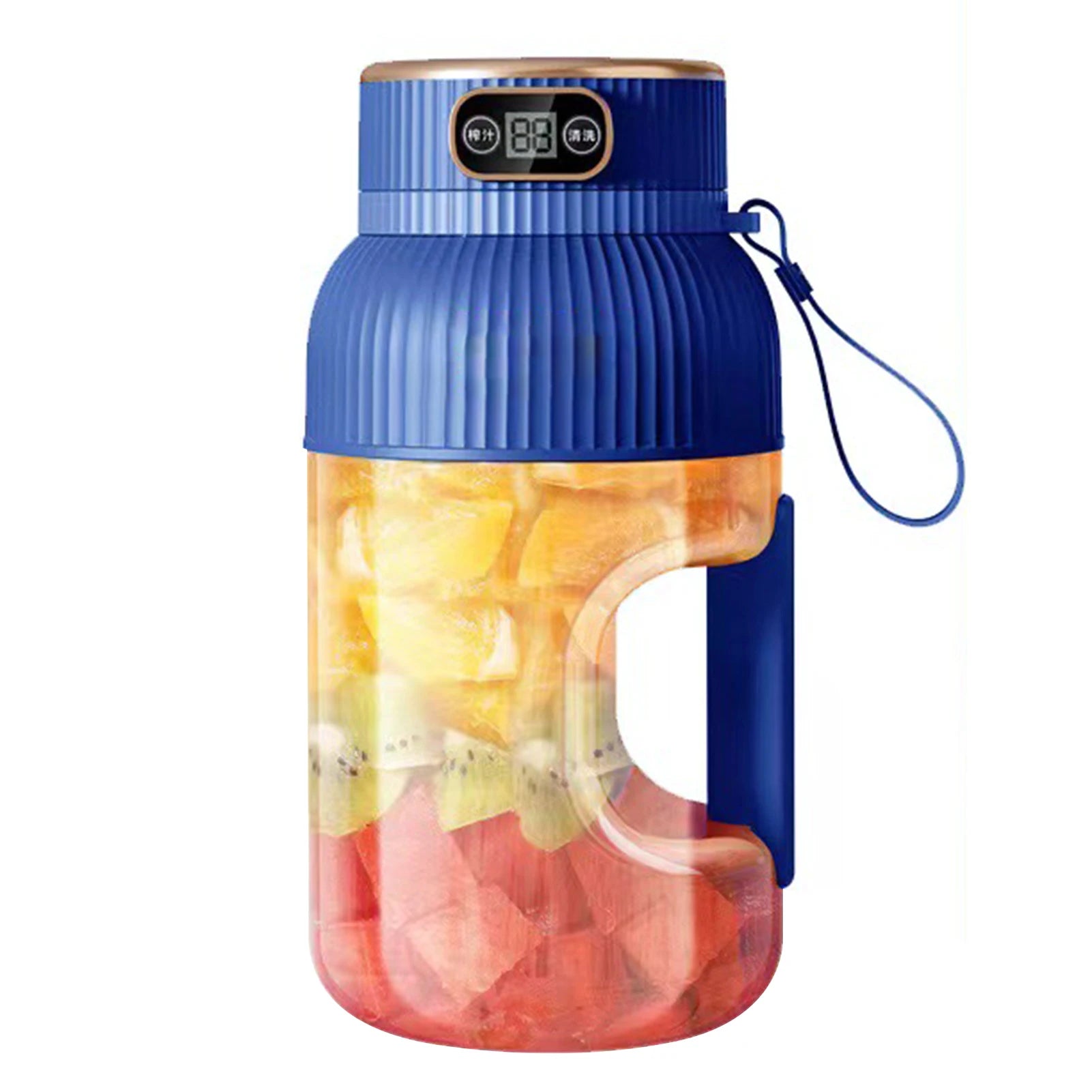 Portable Electric Juicer Blender Cup 1200ml – USB, 4 Blades