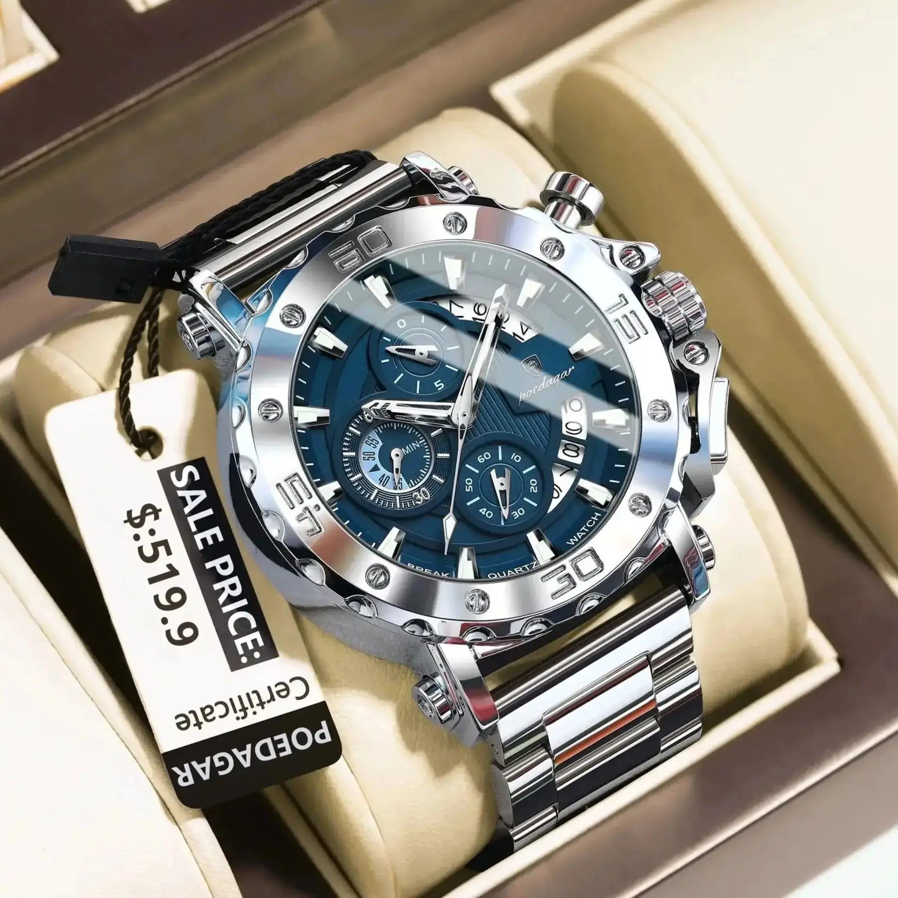 Sovereign Men's Watch, Stainless Steel Chronograph