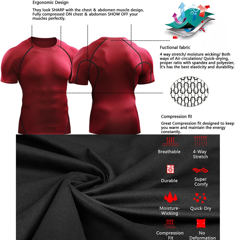 Men's Compression Training T-Shirt Power
