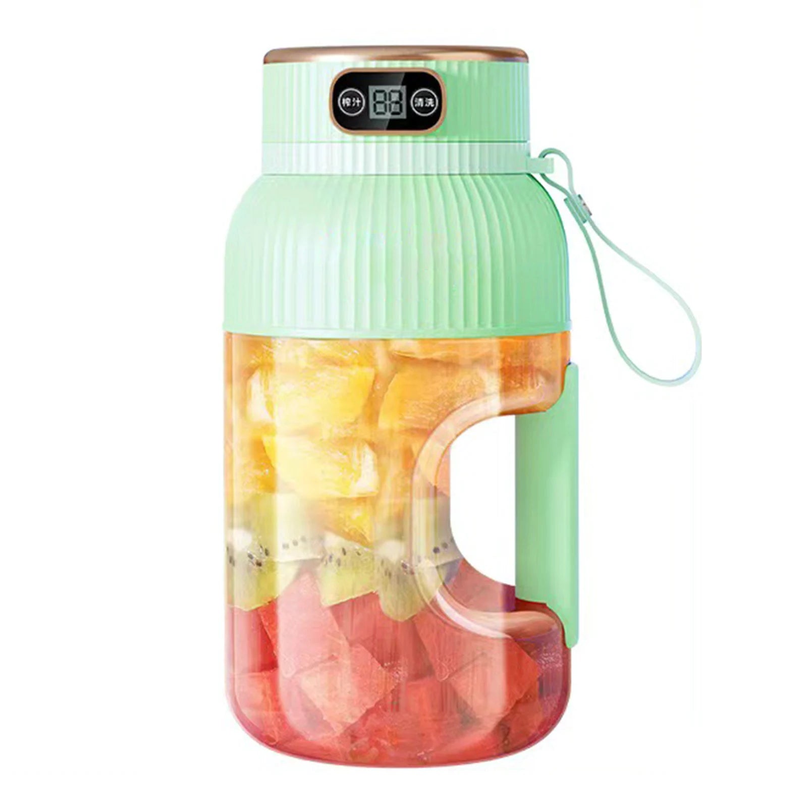 Portable Electric Juicer Blender Cup 1200ml – USB, 4 Blades