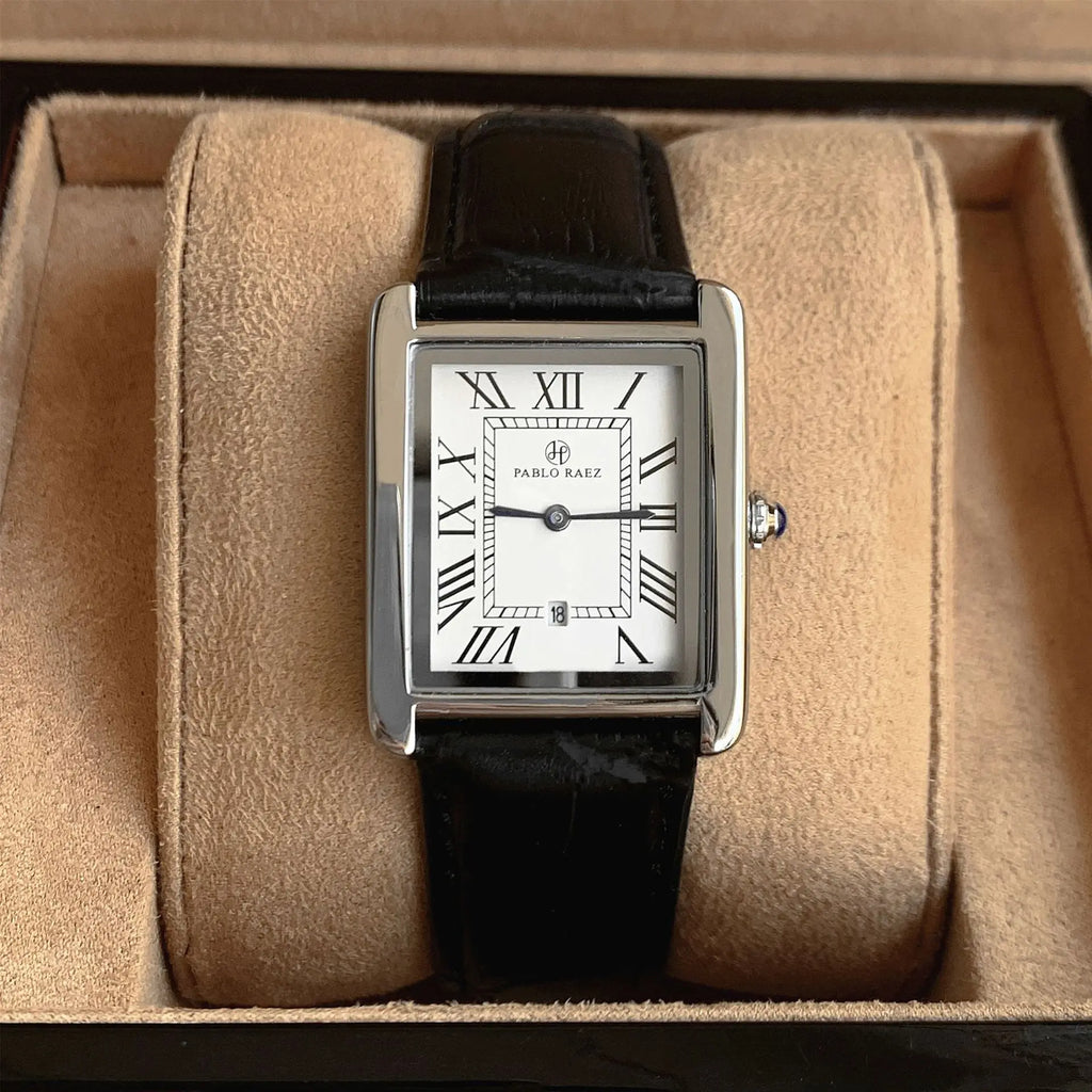 Classique Men's Watch, UltraThin Square Timepiece, 5mm Profile
