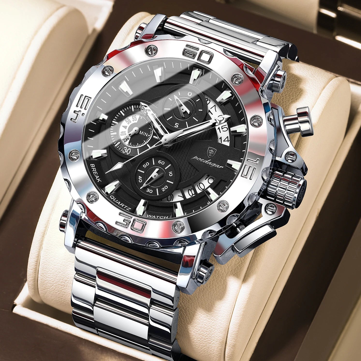 Sovereign Men's Watch, Stainless Steel Chronograph