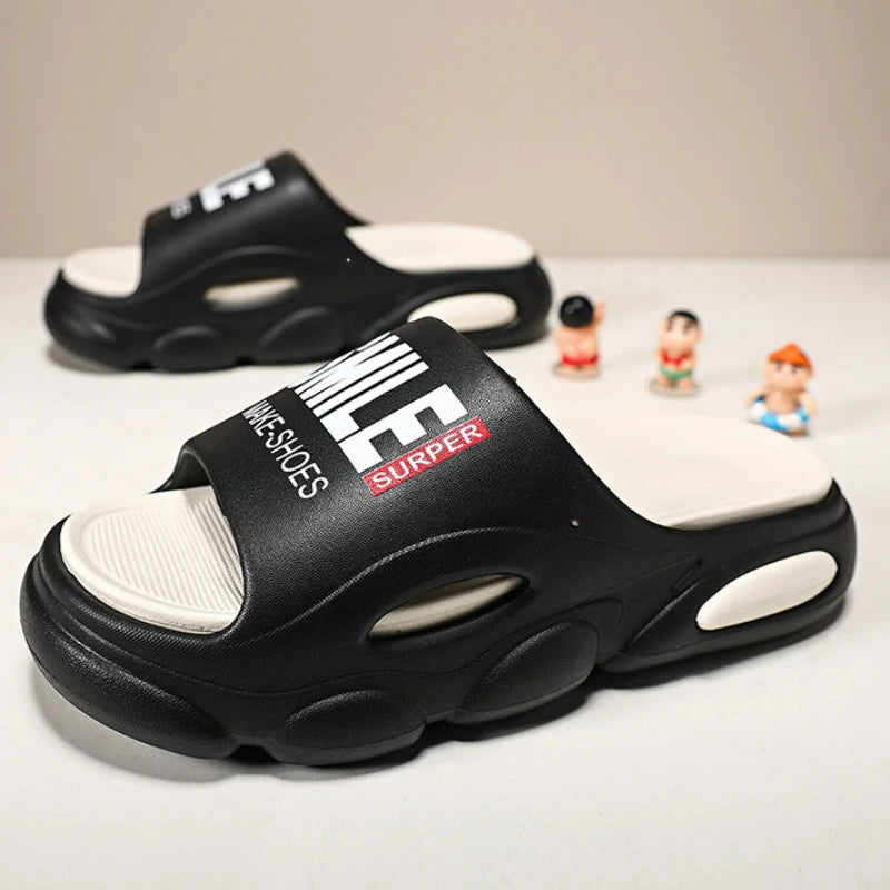 Bloc - Thick-Sole EVA Slide with Patchwork Detail