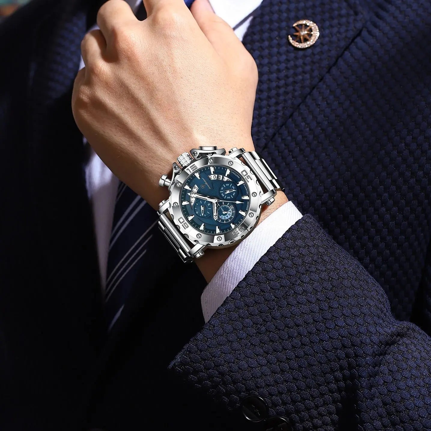 Sovereign Men's Watch, Stainless Steel Chronograph