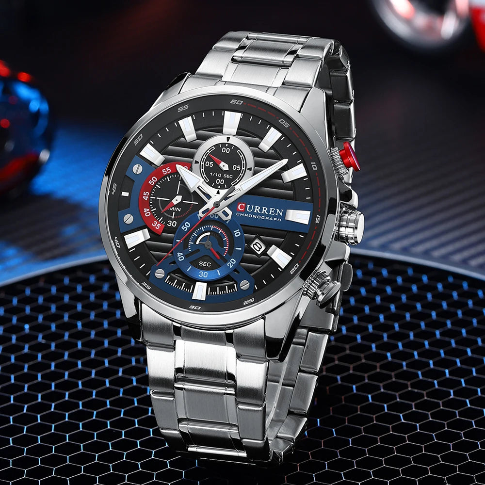 Epic, Minimalist Chronograph Steel Timepiece
