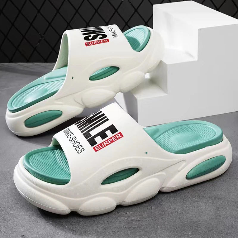 Bloc - Thick-Sole EVA Slide with Patchwork Detail