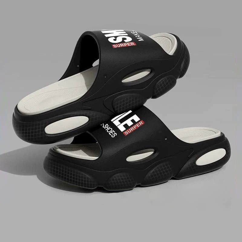 Bloc - Thick-Sole EVA Slide with Patchwork Detail