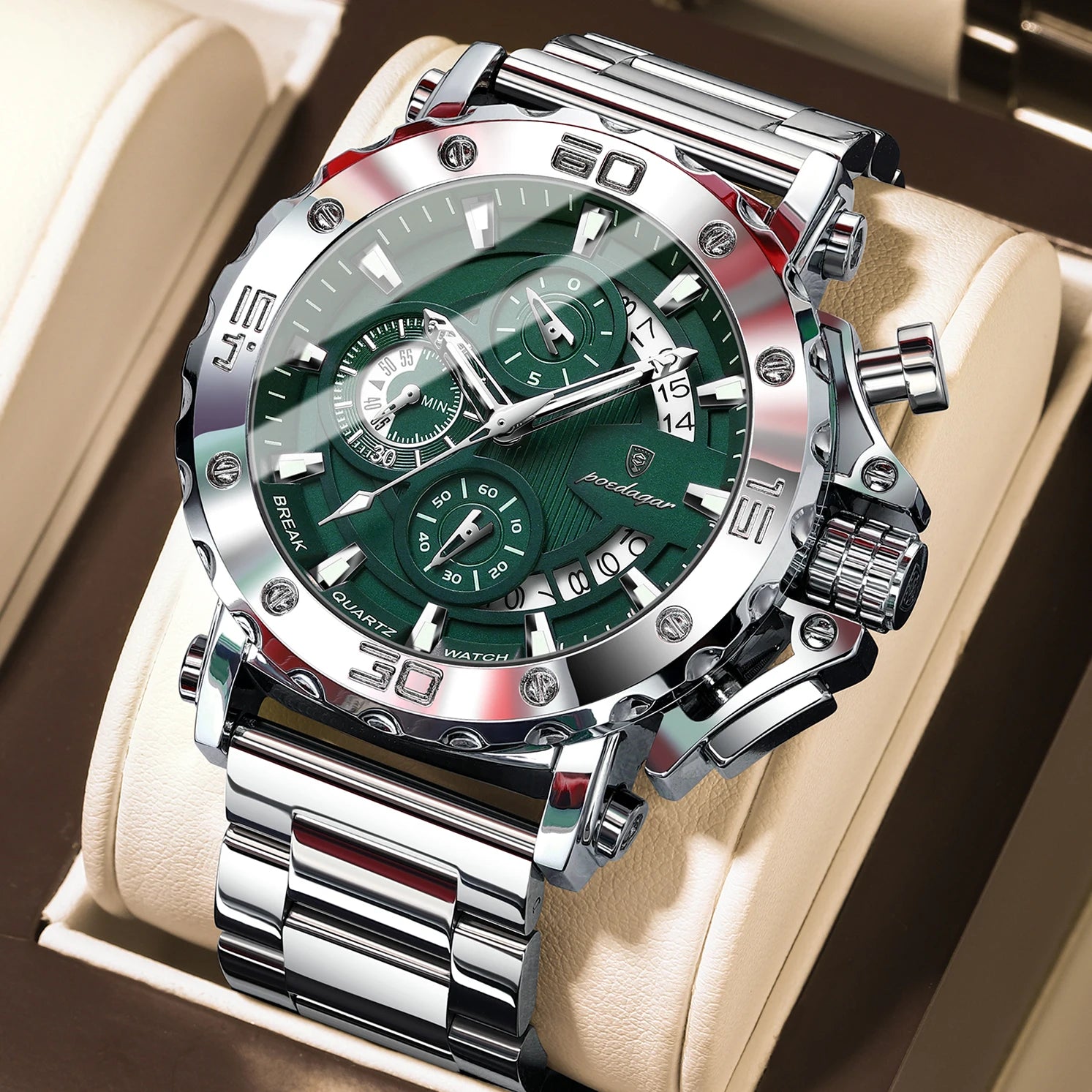 Sovereign Men's Watch, Stainless Steel Chronograph