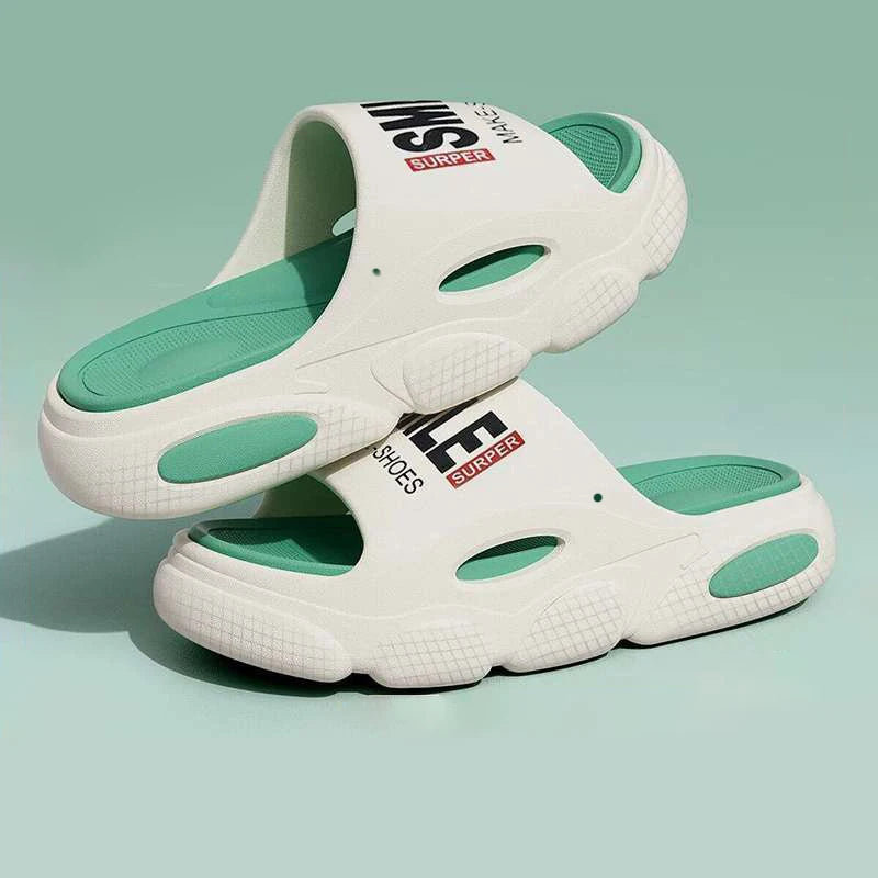 Bloc - Thick-Sole EVA Slide with Patchwork Detail