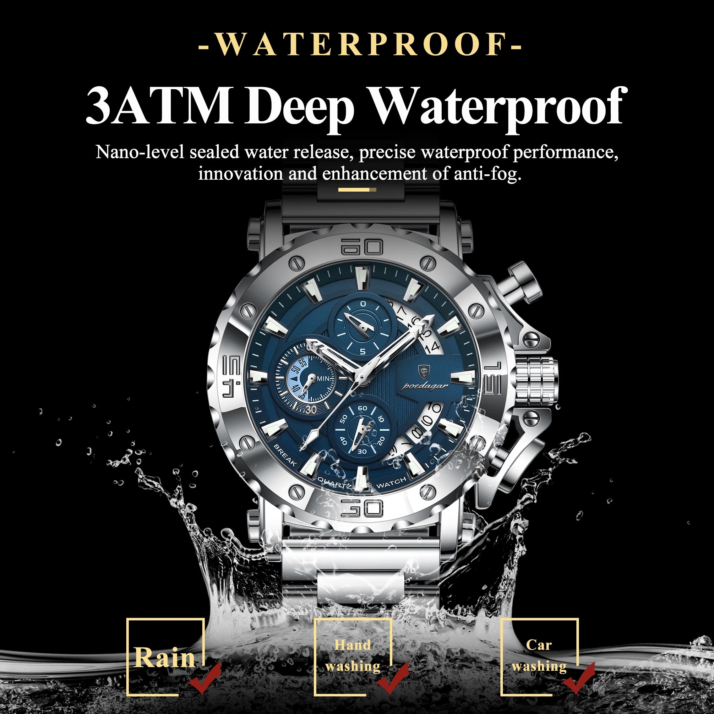Sovereign Men's Watch, Stainless Steel Chronograph