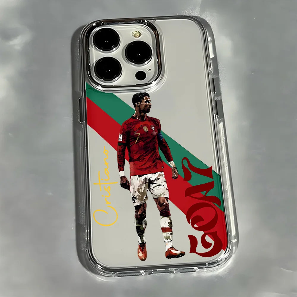 Capa CR7 para IOS, TPU Silicone Anti-Queda